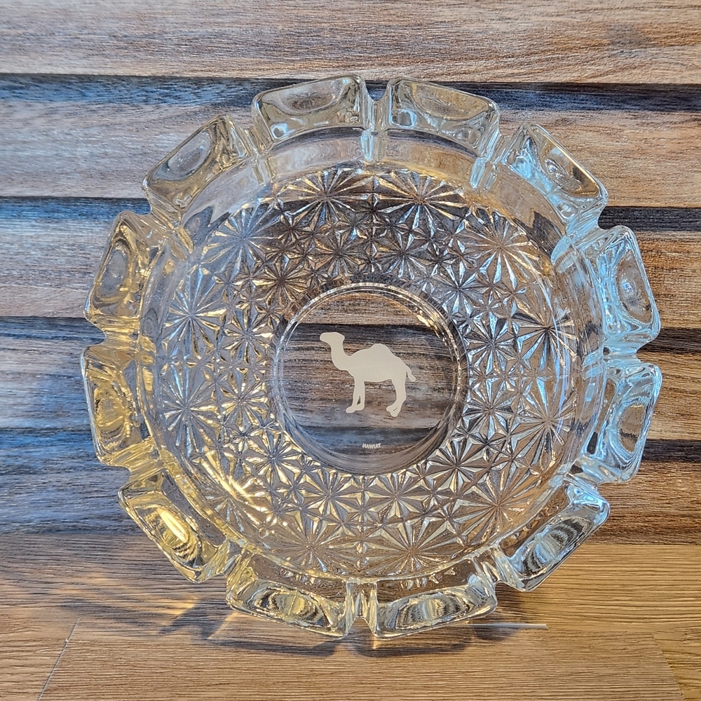 Joe Camel Vintage Heavy Crystal Type Tray 6 inch Round